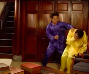 'Tiếng sét trong mưa': Thấy Xuân ngủ với Phượng, con trai Thị Bình đấm liên tiếp vào mặt em trai