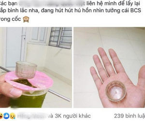Đang hút dở cốc trà sữa vừa mua, anh chàng giật mình phát hiện 'topping lạ', nhưng bình luận của dân mạng còn bất ngờ hơn