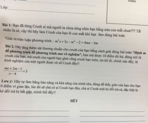 Đưa hẳn crush vào đề thi, cách ra đề 'bá đạo' của thầy cô khiến học sinh không thể không thích