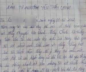 Làm rõ văn bản 'Tự nguyện yêu thầy giáo' được cho là của nữ sinh 15 tuổi