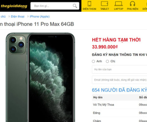 Bán giá cao tại Việt Nam, iPhone 11 Pro Max vẫn cháy hàng