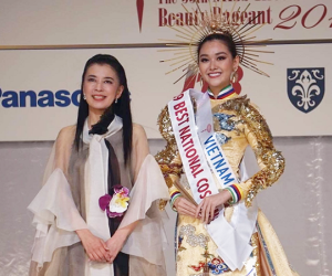 Chung kết Hoa hậu Quốc tế 2019: Gặp sự cố trước giờ G, Tường San vẫn thắng giải Quốc phục đẹp nhất