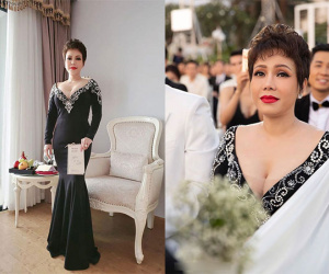 Nghệ sĩ Việt Hương lên tiếng giải thích về bộ trang phục hở bạo bị chê 'hơi lố' tại đám cưới Đông Nhi - Ông Cao Thắng
