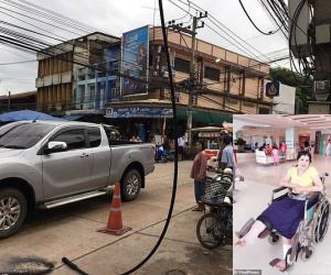 Bị dây điện 22.000 Volt rơi trúng người, người phụ nữ may mắn sống sót