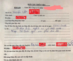 Nhân viên nam nghỉ làm đi nghĩa vụ quân sự nhưng đơn xin thôi việc khiến dân mạng cười té ghế