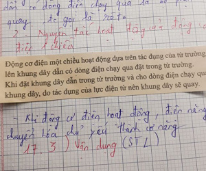 Cách học sinh thông minh 'đối phó' với việc chép bài: Cắt nguyên đoạn lý thuyết dài dằng dặc từ sách dán vào vở, chơi vậy ai chơi lại