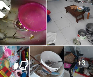 'Thánh ở bẩn' khiến bạn cùng phòng chết khiếp vì để bát đũa bẩn bốc mùi, lấy bàn chải giặt quần áo để cọ toilet