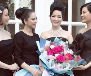 Người đẹp Thủy Hương lại gây sốt khi xuất hiện trong sinh nhật của Hoa hậu Giáng My
