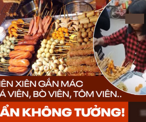 Món xiên xiên chiên giòn đẫm dầu mỡ hút khách cực mạnh ngày gió mùa về: Kinh hãi từ công nghệ sản xuất đến khi ăn vào