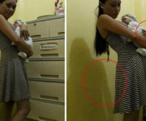 Hoảng hốt với 'thứ' đằng sau lưng cô gái trẻ đang bế đứa bé, cộng đồng mạng: 'Nhìn có khác gì phù thủy Disney không cơ chứ?'