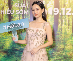 Hà Lan khoe đôi mắt đẹp mê hồn trong ngày ra mắt phim 'Mắt Biếc'