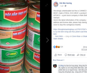 'Thịt chó đóng hộp' sản xuất ở Ninh Bình khiến cư dân mạng phẫn nộ