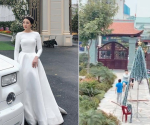 'Cô dâu 200 cây vàng' khoe trang hoàng nhà cửa dịp Giáng sinh, để lộ chỗ ở là biệt phủ siêu khủng