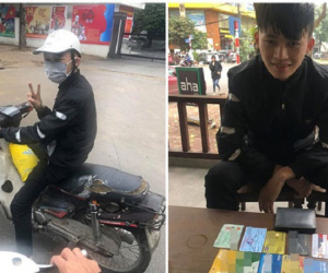 Chờ dưới mưa rét hơn 1 tiếng để chờ trả đồ rơi, chàng trai người Mông  khiến chủ nhân chiếc ví lặng người vì 50k đổ xăng