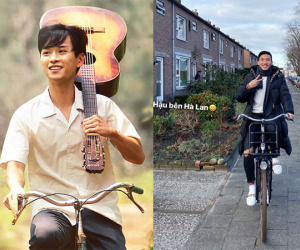 Bắt trend 'Mắt biếc' hài hước như Đoàn Văn Hậu: Đăng ảnh 'cà khịa' Ngạn vì cùng đi xe đạp nhưng Ngạn bị Hà Lan từ chối, còn Hậu thì không