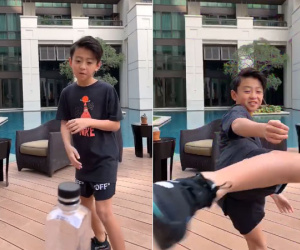 Mới lên 9 tuổi nhưng con trai Trương Bá Chi và Tạ Đình Phong đã gây sốt nhờ vẻ đẹp trai như 'nam thần'