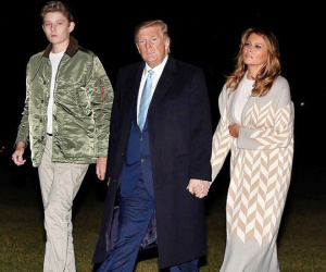 Chiều cao 'khủng' cùng gương mặt điển trai của con trai út Tổng thống Trump lại khiến fan nữ phát sốt