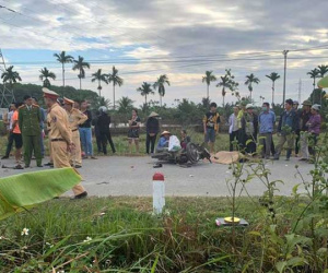 Hải Dương: Hai xe máy đấu đầu, 1 người tử vong