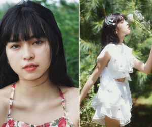 Trà Long 'Mắt biếc' xinh đẹp gợi cảm ở ngoài đời