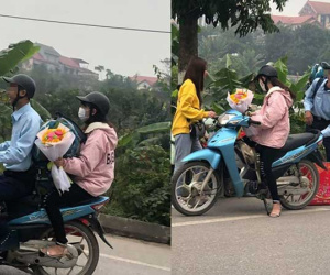 Đi quân sự về được bạn gái ra tận nơi đón, nhìn món đồ cô cầm trên tay, ai cũng ghen tị với anh chàng số đỏ