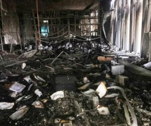 Hiện trường vụ cháy tòa nhà dầu khí Thanh Hóa khiến 2 người chết, 13 người bị thương