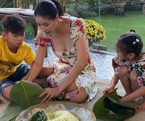 Giỏi giang trên thương trường, lộng lẫy ở sân khấu, Hoa hậu Hà Kiều Anh vẫn biết gói hơn 100 cái bánh chưng đón Tết