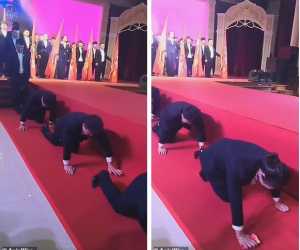 Không hoàn thành chỉ tiêu, giám đốc và các trưởng phòng bị phạt phải bò thành hàng trước mặt các nhân viên