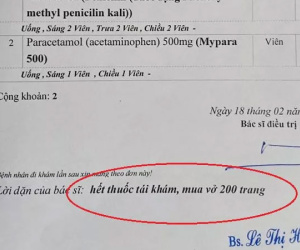 Đi khám đau lưng, bệnh nhân được bác sĩ dặn mua vở 200 trang
