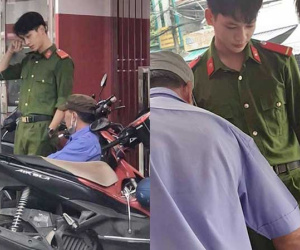 Ráo riết truy tìm thông tin của anh chàng công an có vẻ đẹp 'đi vào lòng người', hội chị em tiếc ngẩn ngơ vì...chàng đã có bạn gái mất rồi
