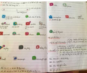 Dân tình 'nhũn tim' với độ dễ thương siêu cấp của ông nội 73 tuổi, học dùng facebook phải ghi ra sổ nhớ, bản đồ tư duy vẽ còn đẹp hơn sinh viên