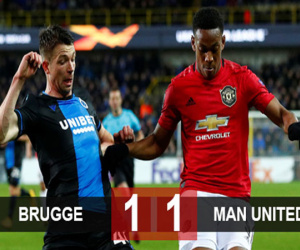 Quỷ đỏ may mắn giành được trận hòa trước Brugge