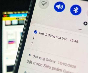 Điện thoại Samsung nhận được thông báo lạ