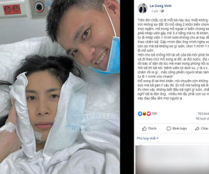 Công Vinh khoe ảnh đi chăm Thủy Tiên trong bệnh viện, tiện thể than thở về người vợ luôn 'tưởng mình là đàn ông', thích tự làm mọi thứ