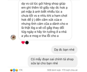 Đi mua đồ tặng bạn gái, chàng trai không ngờ gặp shop có tâm đến mức đòi 'chỉnh lỗi chính tả cho anh' kẻo người yêu lại giận
