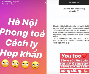 Nhật Lê cùng dàn WAGs xinh đẹp tuyển Việt Nam đồng lòng chia sẻ thông tin về Covid-19 ở Hà Nội, khuyên fan bình tĩnh chống dịch
