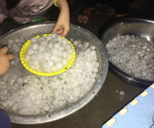Mưa đá kinh hoàng ở Lai Châu, Lào Cai: Mật độ dày đặc, kích thước đá lên tới 2 - 3cm