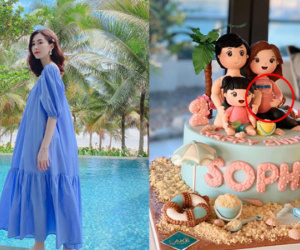 Khoe ảnh bánh sinh nhật con gái, Đặng Thu Thảo cố tình tiết lộ chi tiết thông báo đang mang thai?