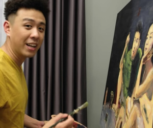 Khoe tài vẽ tranh điệu nghệ trong vlog mới, Huyme lại để lộ bằng chứng đang hẹn hò với 'hot girl tạp hóa' Hàn Hằng