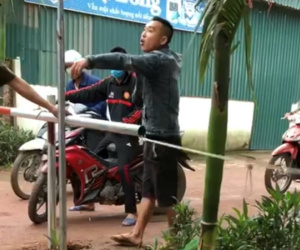 Quảng Ninh: Nam thanh niên lăng mạ, thách thức chốt kiểm dịch do bị nhắc nhở không đeo khẩu trang