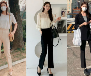 Thường mặc quần âu chuẩn 'nhân viên kiểu mẫu', quý cô Hàn Quốc vẫn sành điệu chứ không chán ngắt nhờ mix đồ khéo léo