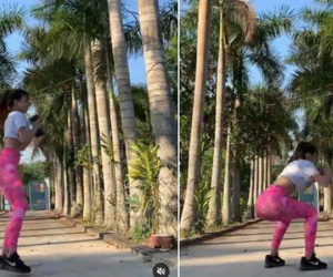 Tập body giữ dáng tại cũng bị cà khịa ở dơ, bạn gái Lâm Tây phản pháo đanh thép: 'Vườn nhà 3 mẫu nên không quét nổi'