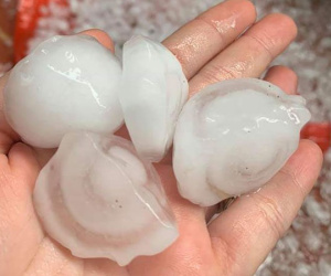 Mưa đá to bằng quả trứng ở Nghệ An khiến hàng trăm ngôi nhà bị thủng, tốc mái