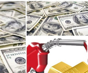 Giá vàng lao dốc, dầu thô tăng vọt