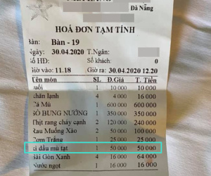 Choáng với hóa đơn có 50 nghìn tiền xì dầu, mù tạt tại nhà hàng hải sản ở Đà Nẵng, khách đến 1 lần rồi vĩnh viễn rời xa