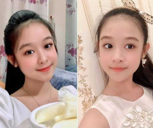 Hình ảnh mới nhất về bé gái Cần Thơ chuyên đọ sắc cùng Hoa hậu, gương mặt thay đổi nhiều