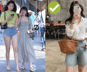 Muốn được khen sành điệu và có duyên, chị em hãy chọn quần shorts dáng rộng thay vì kiểu ngắn cũn bó chẽn thế này