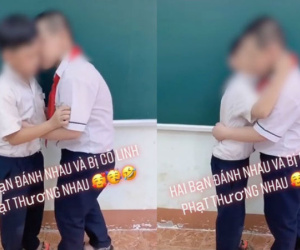 Vụ clip cô giáo phạt 2 nam sinh ôm hôn nhau làm hòa bị cho là phản cảm, lệch lạc giới tính: Chuyên gia tâm lý lên tiếng