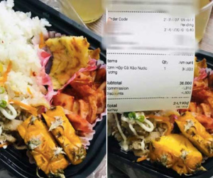 Gọi cơm ngoài ăn cho tiện, cô gái trẻ sốc nặng khi nhận về phần ăn có dứa còn nguyên vỏ