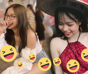 Lần đầu tiên Nhật Lê và Huỳnh Anh cùng biểu cảm một cảm xúc với Quang Hải trên mạng xã hội