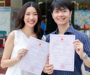 Á hậu Thúy Vân đăng ký kết hôn